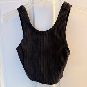 Lululemon Athletica Black Ribbed Tank Top